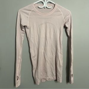 Baby pink Lululemon long sleeve